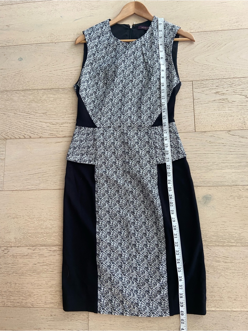 RACHEL ROY Black White Sheath Dress Size 6 Sleeveless Office Work EUC - Picture 6 of 8